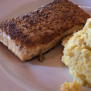 BrickTop's Restaurant - Grilled salmon, cheddar grits - Breakfast & Brunch Near Me - Charlotte, North Carolina BrickTop's Restaurant - Grilled salmon, cheddar grits - Breakfast & Brunch Near Me - Charlotte, North Carolina
