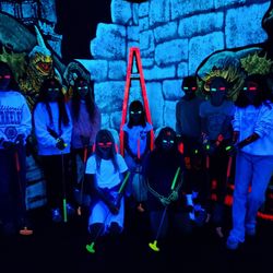 Sac Town Family Fun Mini Golf & Arcade - The black light tape I got for the party was a fun touch!