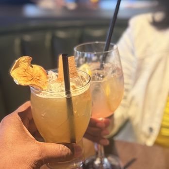 Culinary Dropout - Cheers to my birthday dinner! Mocktail and mixed drink - New American Near Me - Charlotte, North Carolina Culinary Dropout - Cheers to my birthday dinner! Mocktail and mixed drink - New American Near Me - Charlotte, North Carolina