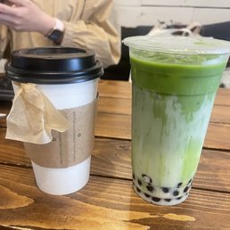London Fog Latte and Emerald Thai Milk Tea London Fog Latte and Emerald Thai Milk Tea