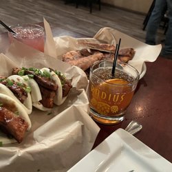 Radius Brewing Company - Pork belly /bao, bread & beer cheese
