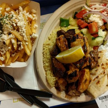 Yiassoo - Combo plate and Greek fries - Greek Near Me - Cupertino, California Yiassoo - Combo plate and Greek fries - Greek Near Me - Cupertino, California