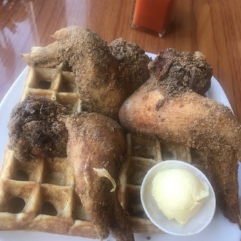 Dame's Chicken & Waffles - Peach schmear! - Southern Near Me - Durham, North Carolina