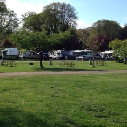 Camp Kalama Rv Park - We are in the full hook ups and the grass in front are the partials.