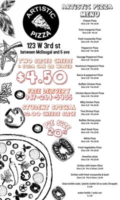Menu photo 8 Artistic Pizza New York, NY Menu photo 8 Artistic Pizza New York, NY