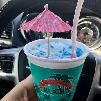 Bahama Buck's - Albuquerque, Coors Road NW - Flat top blue coconut with cream - Juice Bars & Smoothies Near Me - Albuquerque, New Mexico
