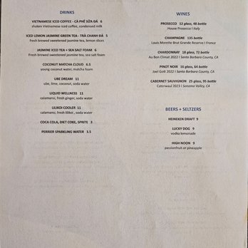 Chao - Menu, pg 2 of 2. - Asian Fusion Near Me - Honolulu, Hawaii