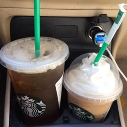 Venti Mango Black iced tea for me, Mocha frap for my dad. :) Venti Mango Black iced tea for me, Mocha frap for my dad. :)