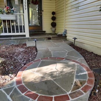 Salzano Custom Concrete - Flagstone walkway with recommended design - Masonry/Concrete Near Me - Aldie, Virginia Salzano Custom Concrete - Flagstone walkway with recommended design - Masonry/Concrete Near Me - Aldie, Virginia