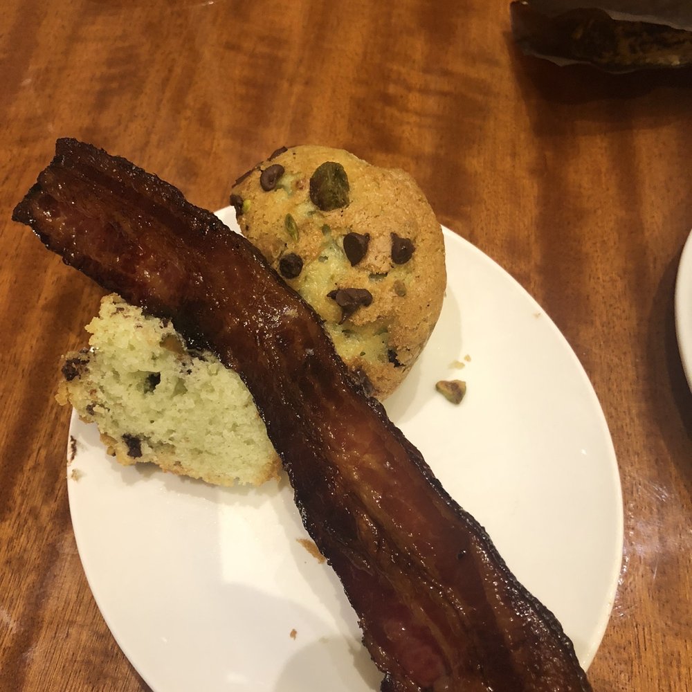 Final Cut Steakhouse - Pistachio Chocolate Chip Muffin & Candied Bacon - Steakhouses Near Me - Charles Town, West Virginia