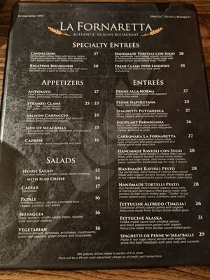 Menu photo 1 La Fornaretta Newcastle, CA Menu photo 1 La Fornaretta Newcastle, CA