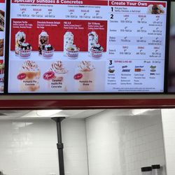Freddy's Frozen Custard & Steakburgers - Menuboard Hope Mills Rd. October 2024.