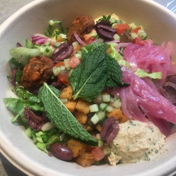 CAVA - Salad Bowl with falafel and seasonal veggies - Mediterranean Near Me - New York, New York