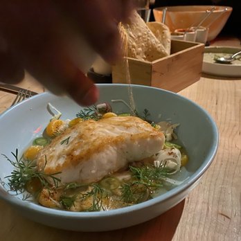 Empellón - Halibut! They pour the broth over it at table - Mexican Near Me - New York, New York