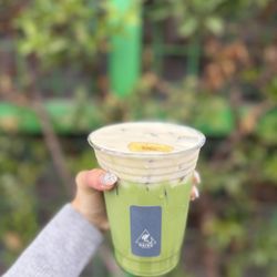 Haiku Teahouse - Matcha banana cream top