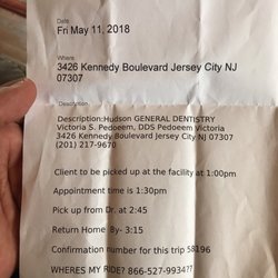 Pedoeem Victoria S DDS - Proof of my appointment