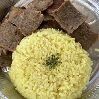 Manara Cafe - Gyro plater with rice - Mediterranean Near Me - Lubbock, Texas