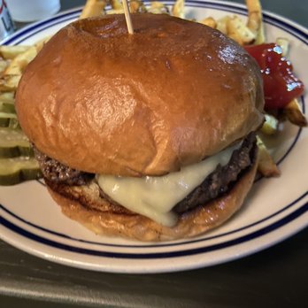 Lion's Head Tavern - Swiss cheeseburger w/ fries (MEDUIM) - American Near Me - New York, New York Lion's Head Tavern - Swiss cheeseburger w/ fries (MEDUIM) - American Near Me - New York, New York