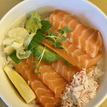 Sushi Island - Salmon Bowl, so fresh!!! - Sushi Bars Near Me - Gardena, California Sushi Island - Salmon Bowl, so fresh!!! - Sushi Bars Near Me - Gardena, California