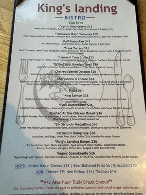 Menu photo 6 King's Landing Bistro Springdale, UT Menu photo 6 King's Landing Bistro Springdale, UT