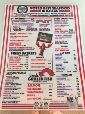 Menu photo 7 Aw Shucks Oyster Bar Frisco, TX Menu photo 7 Aw Shucks Oyster Bar Frisco, TX
