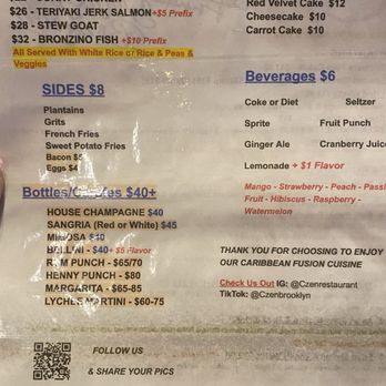 CZEN Restaurant Brooklyn - Sunday Menu - Caribbean Near Me - Brooklyn, New York CZEN Restaurant Brooklyn - Sunday Menu - Caribbean Near Me - Brooklyn, New York