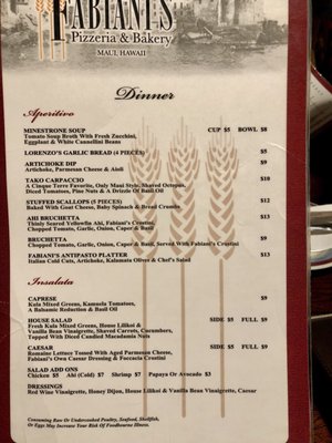Menu photo 6 Fabiani's Kihei, HI Menu photo 6 Fabiani's Kihei, HI