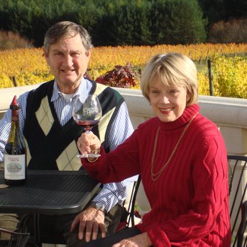 Cardwell Hill Cellars - Dan and Nancy enjoying the fruits of their labor, - Wineries Near Me - Philomath, Oregon