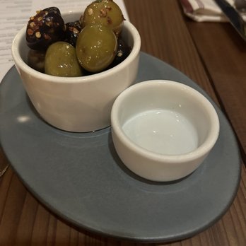 Gather - House marinated mixed olives - New American Near Me - Berkeley, California Gather - House marinated mixed olives - New American Near Me - Berkeley, California