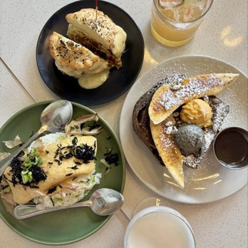 Monarch Izakaya Restaurant - Japanese Style Omelette, Black Sesame French Toast, and Gochujang Fig Jam Egg Sandwich. - Cocktail Bars Near Me - Brooklyn, New York