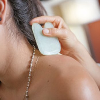 Annie Wang Acupuncture - Gua Sha close up. Gua Sha involves repeated pressured strokes over lubricated skin with a smooth edge. - Acupuncture Near Me - Los Altos, California Annie Wang Acupuncture - Gua Sha close up. Gua Sha involves repeated pressured strokes over lubricated skin with a smooth edge. - Acupuncture Near Me - Los Altos, California