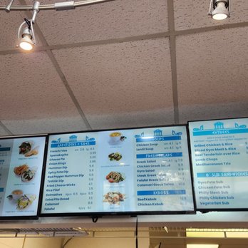 Greek Express - menus on the wall of the restaurant - Greek Near Me - Powell, Ohio Greek Express - menus on the wall of the restaurant - Greek Near Me - Powell, Ohio
