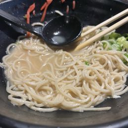 Half-eaten chicken miso ramen Half-eaten chicken miso ramen