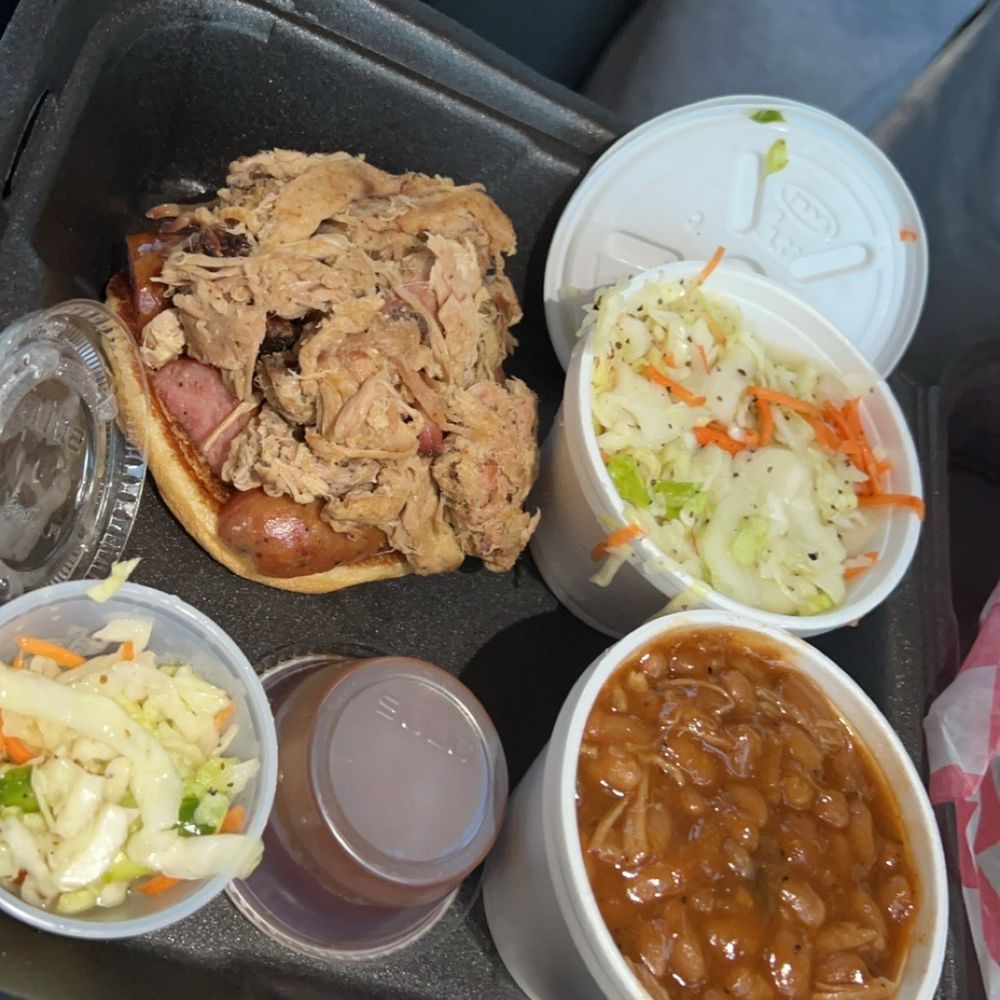 #6 - Big Double Sandwich Combo Bar-B-Q Beans - Pint Cole Slaw - Pint