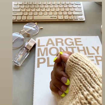 MC Nails - Rounded acrylic nails with neon yellow French tips. - Nail Salons Near Me - Seattle, Washington MC Nails - Rounded acrylic nails with neon yellow French tips. - Nail Salons Near Me - Seattle, Washington