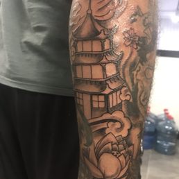 Japanese temple done by James love his artwork Japanese temple done by James love his artwork