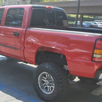 Vaia Design - Truck Cab, Hood & Side Moldings Wrapped | 2006 GMC Sierra SLE 1500 Crew Cab - Vehicle Wraps Near Me - Riverside, California