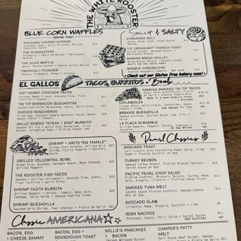 The White Rooster - Menu - New Mexican Cuisine Near Me - Dana Point, California