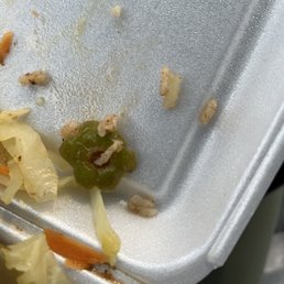 the leftover of a container of food the leftover of a container of food