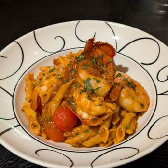 Allegro - Lobster Fra Diavolo.  Garganelli Pasta, Shrimp, Spicy Tomato Sauce - Italian Near Me - Las Vegas, Nevada