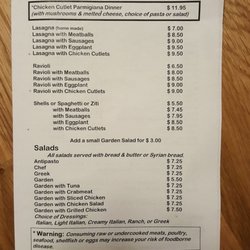Emilio's Homemade Italian Subs & Dinners - Menu pg. 3