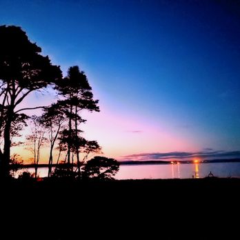 The Invernairne - Sunset/garden/ocean view from our room at the Invernairne - Hotels Near Me - Nairn, HLD
