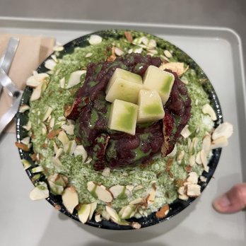 Sul & Beans - Green tea matcha with red bean and mochi - Desserts Near Me - Irvine, California Sul & Beans - Green tea matcha with red bean and mochi - Desserts Near Me - Irvine, California