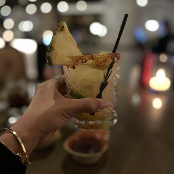 Caló Kitchen + Tequila - Grilled Pineapple Chile Margarita - Cocktail Bars Near Me - Costa Mesa, California Caló Kitchen + Tequila - Grilled Pineapple Chile Margarita - Cocktail Bars Near Me - Costa Mesa, California