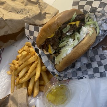 HotBox Burgers - Double bacon cheeseburger combo with fries and a soda - Burgers Near Me - Los Angeles, California HotBox Burgers - Double bacon cheeseburger combo with fries and a soda - Burgers Near Me - Los Angeles, California