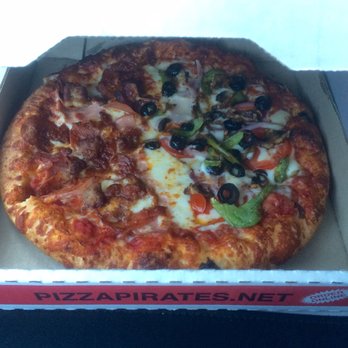 Pizza Pirates - A Specialty My-Pie: Half "Meat-lover's", half "California veggie". It was very good. - Pizza Near Me - Ontario, California
