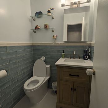 Agalliu Contracting - Half bathroom post-renovation - General Contractors Near Me - New York, New York