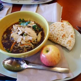 Meal set 1) Soba Noodle Bowl with Chicken $8.99 + 2) Tomato Mozzarella Flatbread $2.99 Meal set 1) Soba Noodle Bowl with Chicken $8.99 + 2) Tomato Mozzarella Flatbread $2.99