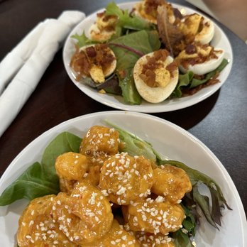 Bohemian Bull - Boom Boom Shrimp and Popper Deviled Eggs - American Near Me - Grapevine, Texas