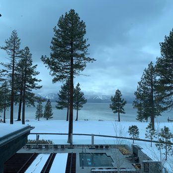 Edgewood Tahoe - View of the lake and pool from our king suite - Hotels Near Me - Gardnerville, Nevada Edgewood Tahoe - View of the lake and pool from our king suite - Hotels Near Me - Gardnerville, Nevada